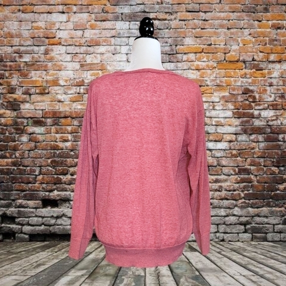 GAP Oversized Linen Blend V-Neck Sweater - Picture 2 of 6